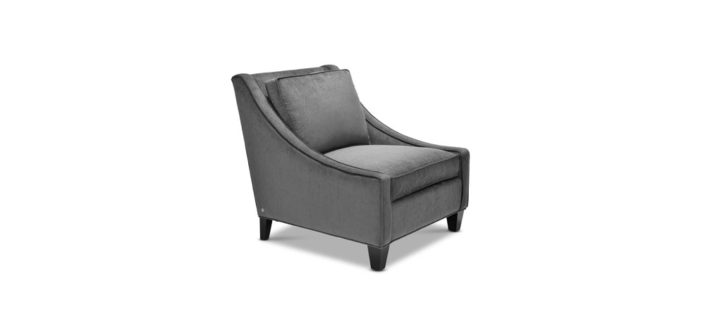 Alford charcoal velvet Lounge Chair by KHL