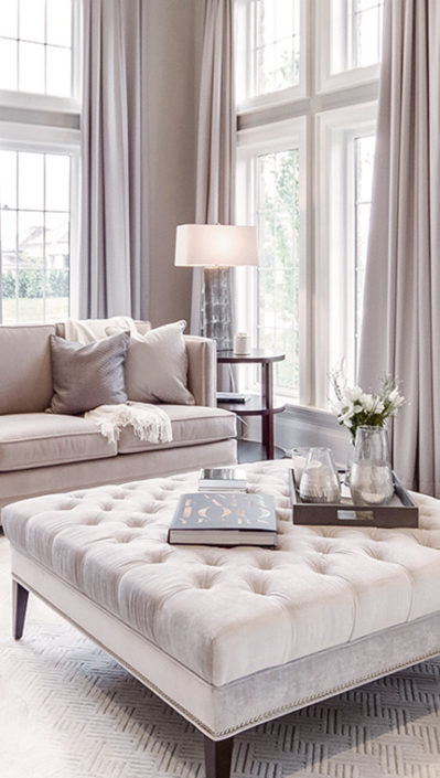 neutral living room interior in a mansion