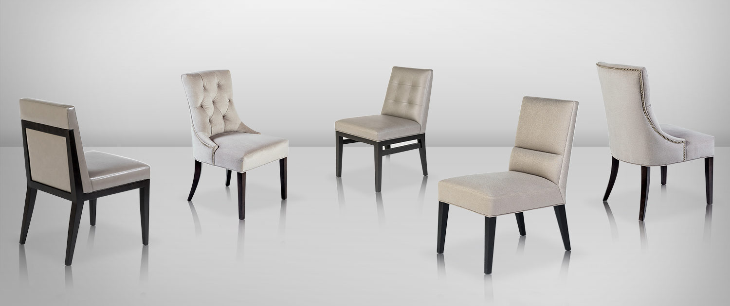 display of dining chairs