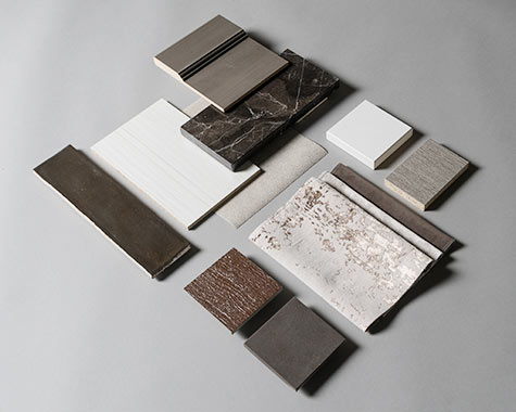 retail boutique interior design textiles and materials layflat