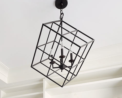 lighting in a country style interior home