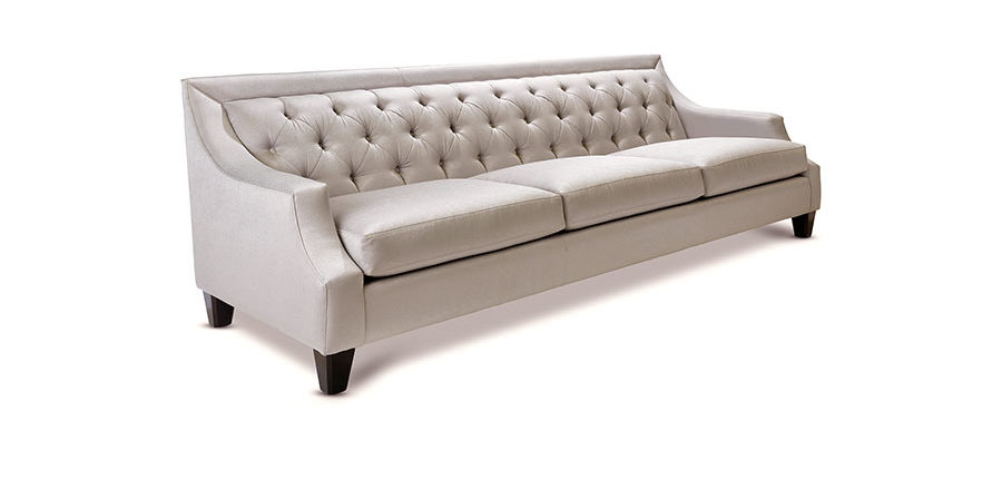 Angled View of Cambridge tufted back Sofa by KHL