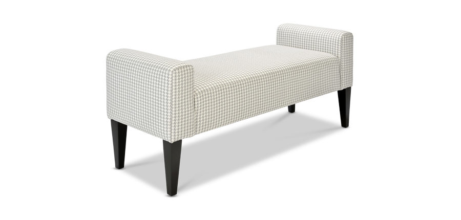 Angled view of Carol patterned Bench by KHL
