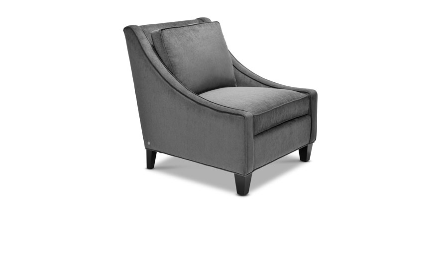 Alford charcoal velvet Lounge Chair by KHL